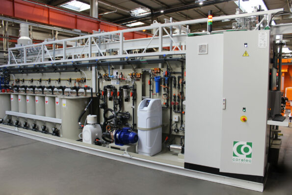 Installation CORELEC pour le traitement de l'aluminium